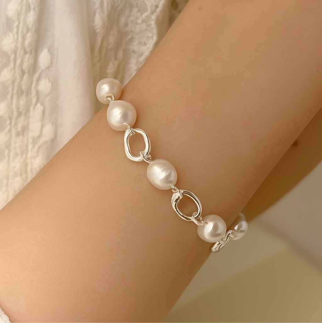Pulsera de Plata 925 - Perlas