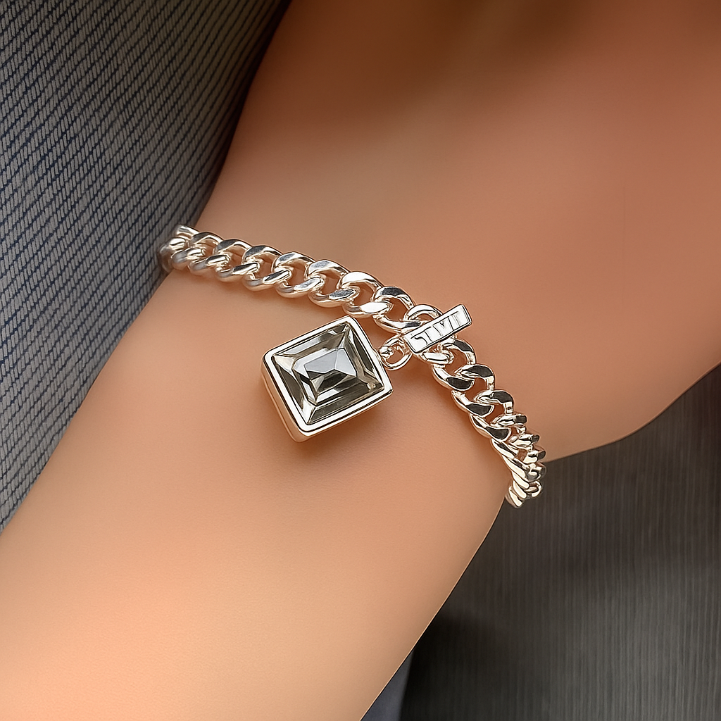 Pulsera de Plata 925 - Morganita