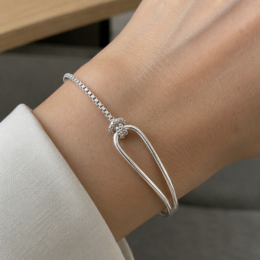Pulsera de Plata 925 con cadena trenzada - Alana