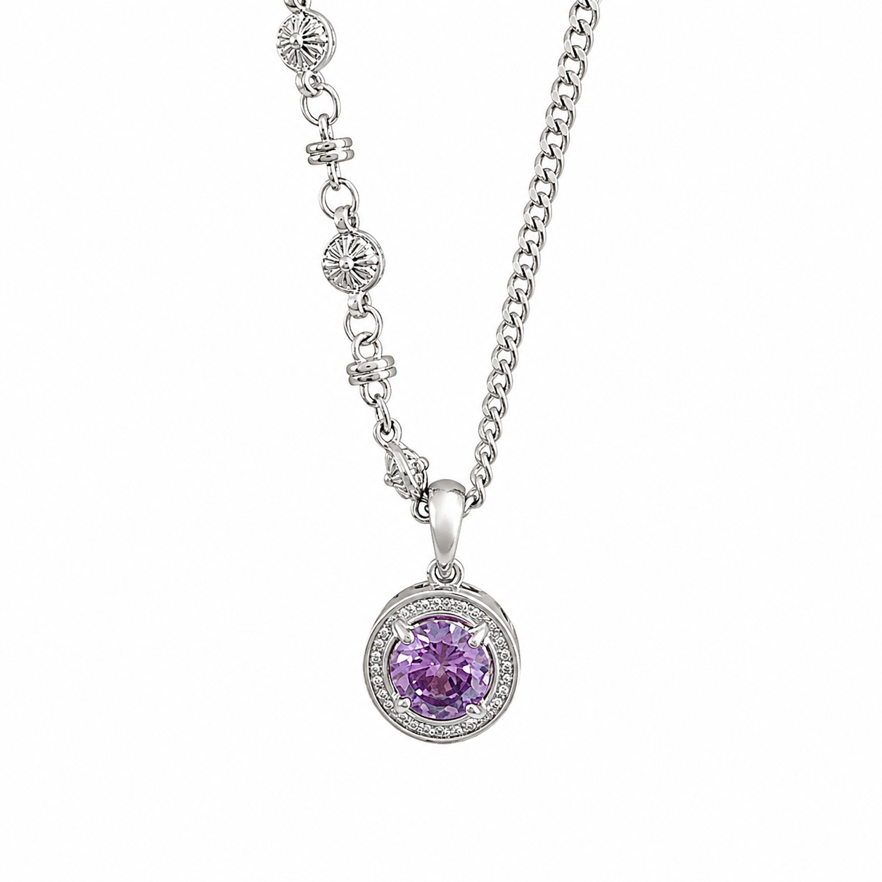 Collar de Plata 925 - Lila