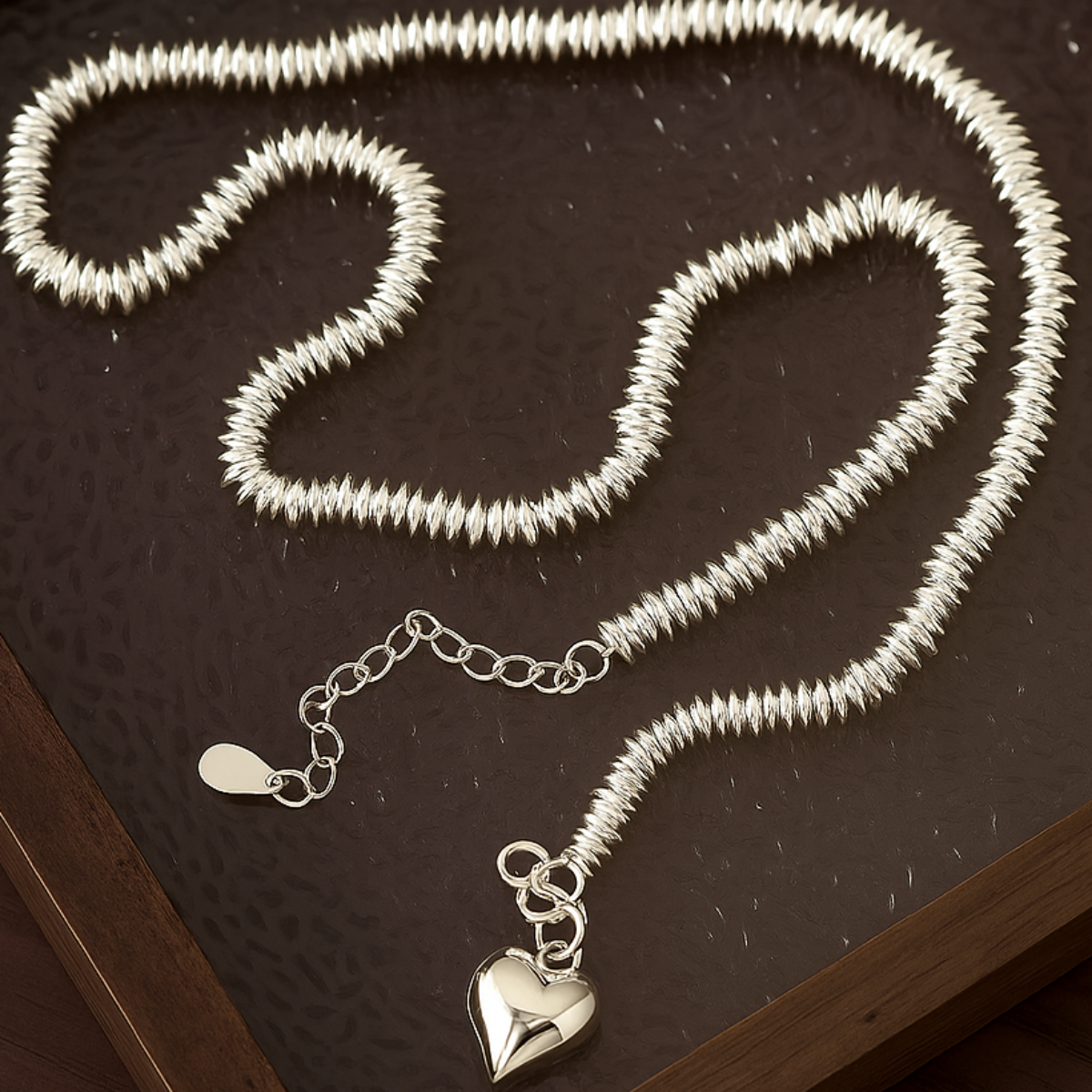 Collar de Plata 925 con colgante en forma de corazón - Foxyne