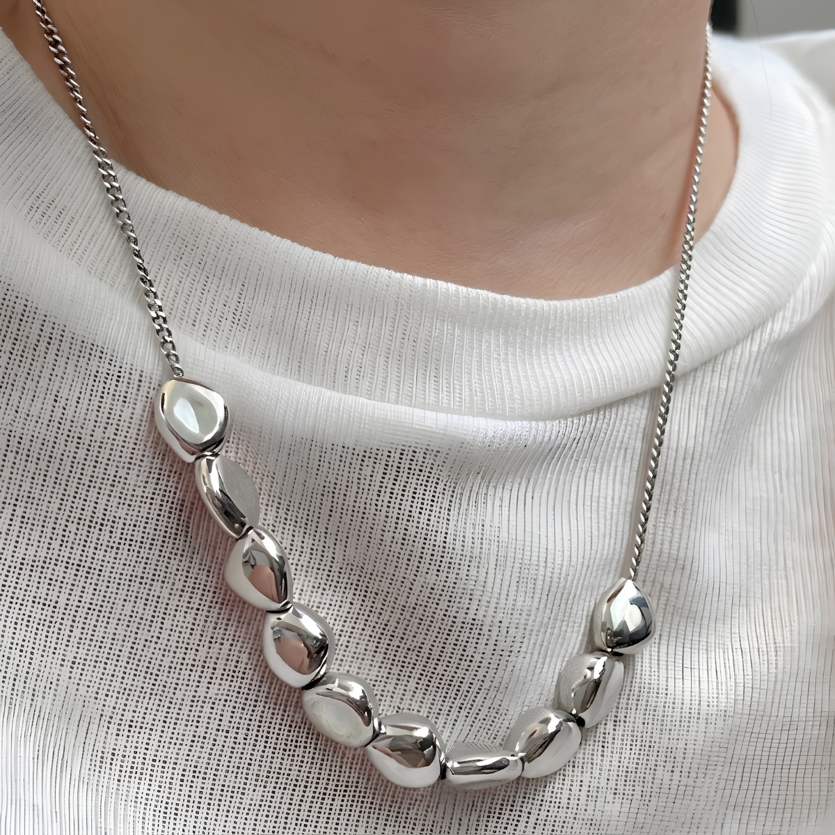 Collar de Plata 925 con piedras geométricas - Madona
