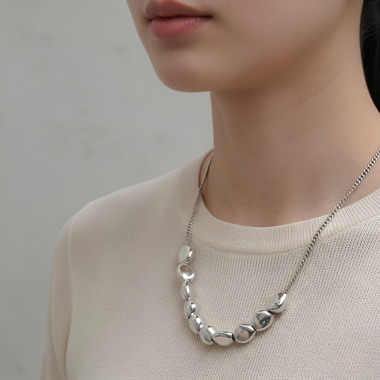 Collar de Plata 925 con piedras geométricas - Madona