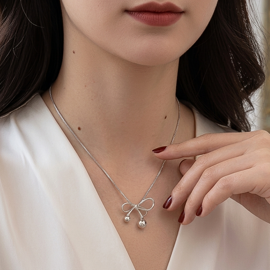 Collar de Plata 925 con colgante en forma de lazo - Lazo