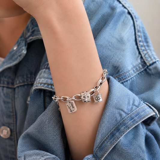 Pulsera de Plata 925 con colgantes - Data
