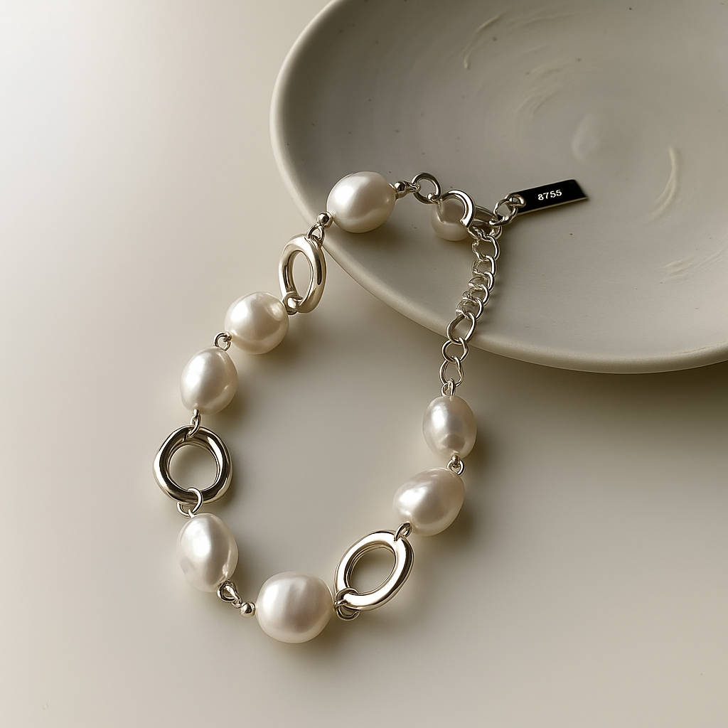 Pulsera de Plata 925 - Perlas