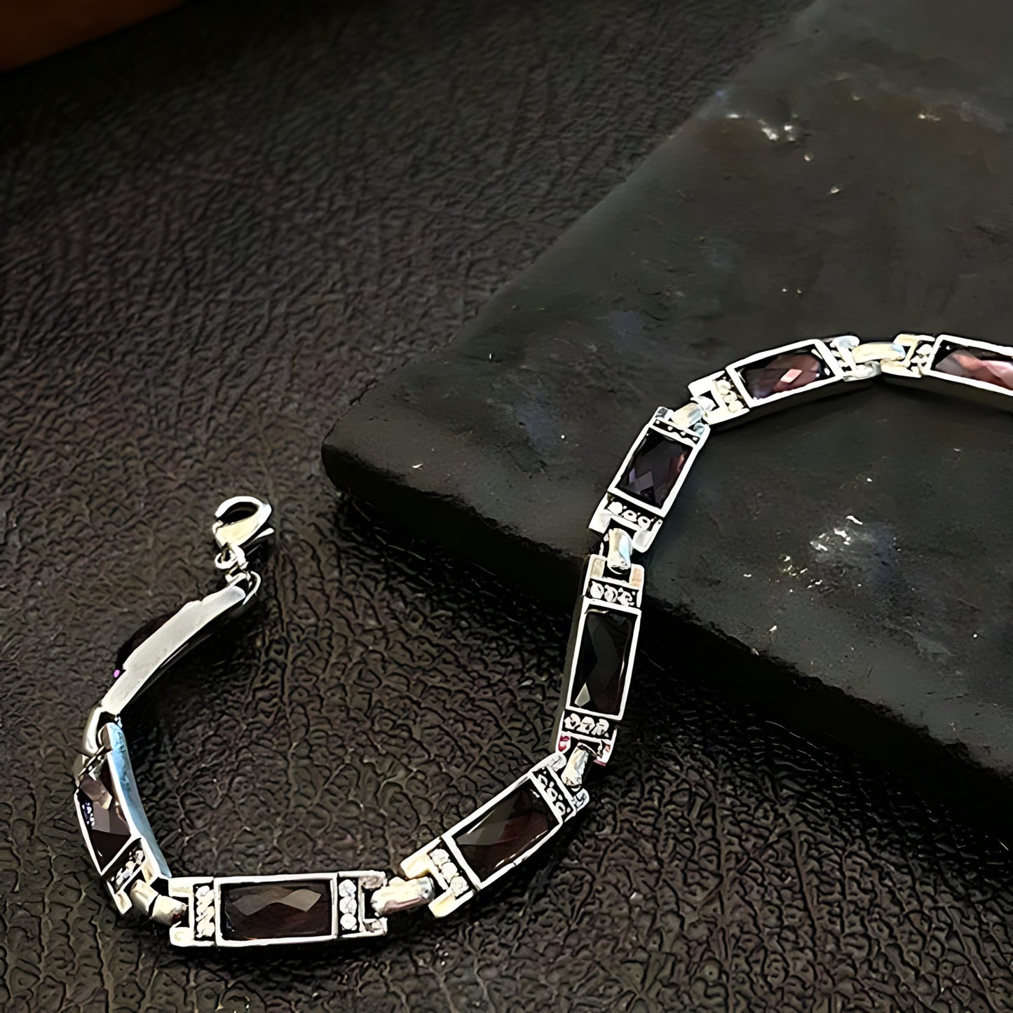 Pulsera de Plata 925 con cadena de hojas - Nadia