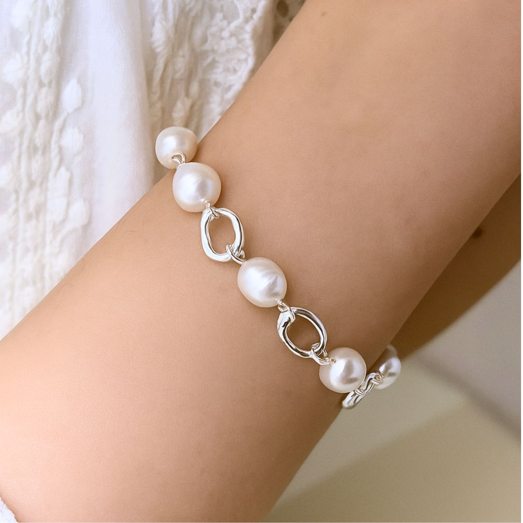 Pulsera de Plata 925 - Perlas