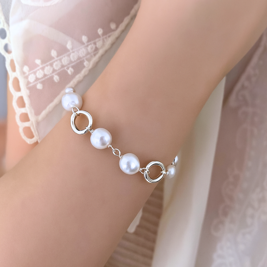 Pulsera de Plata 925 - Perlas