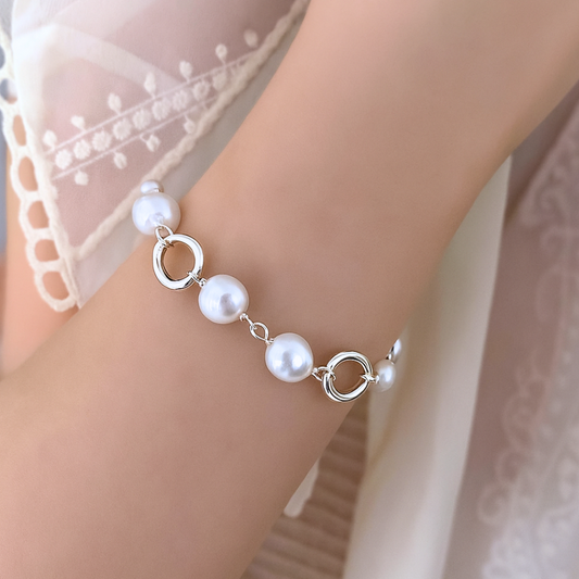 Pulsera de Plata 925 - Perlas