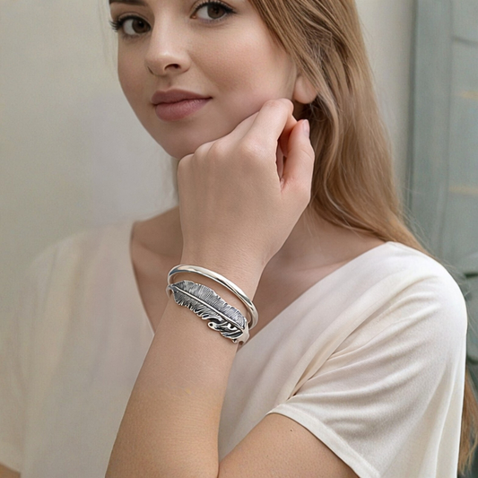 Pulsera de Plata 925 en forma de hojas - Follaje