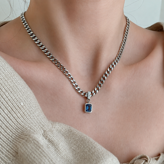 Collar de plata 925 - Océano