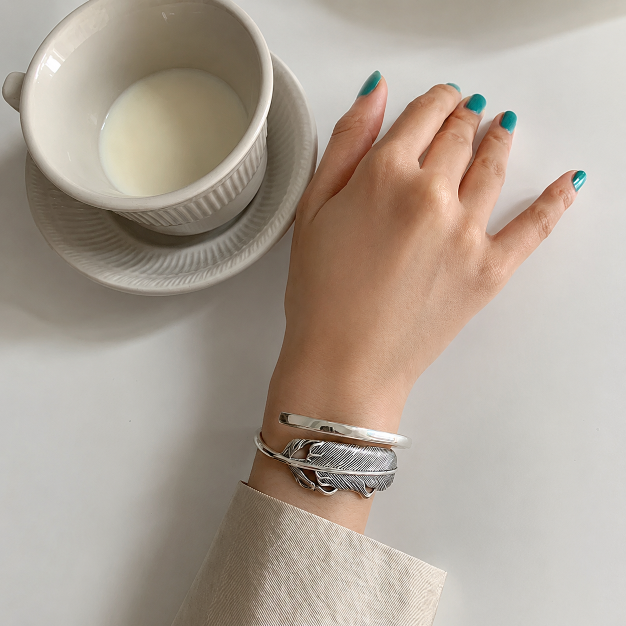 Pulsera de Plata 925 - Follaje