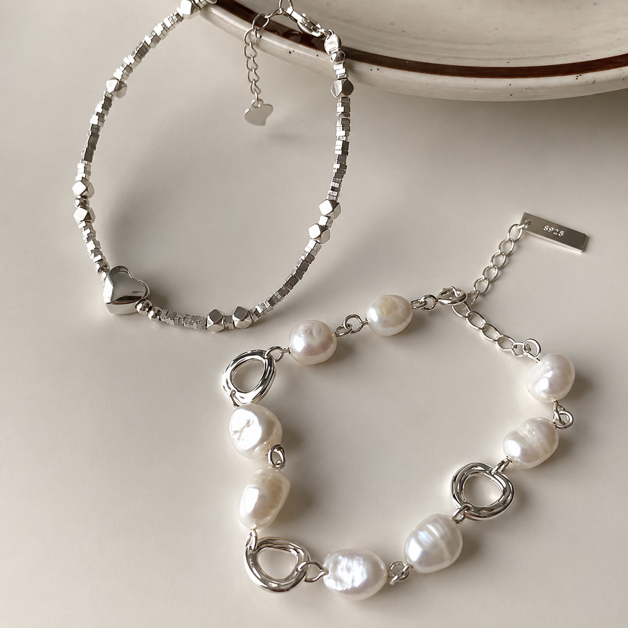 Pulsera de Plata 925 - Perlas