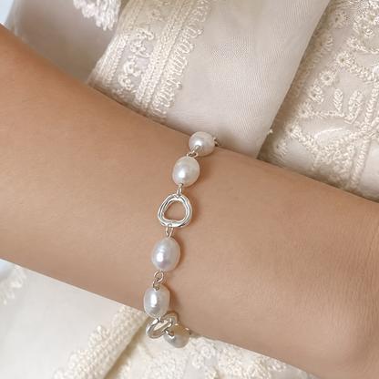 Pulsera de Plata 925 - Perlas
