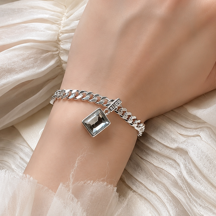 Pulsera de Plata 925 - Morganita