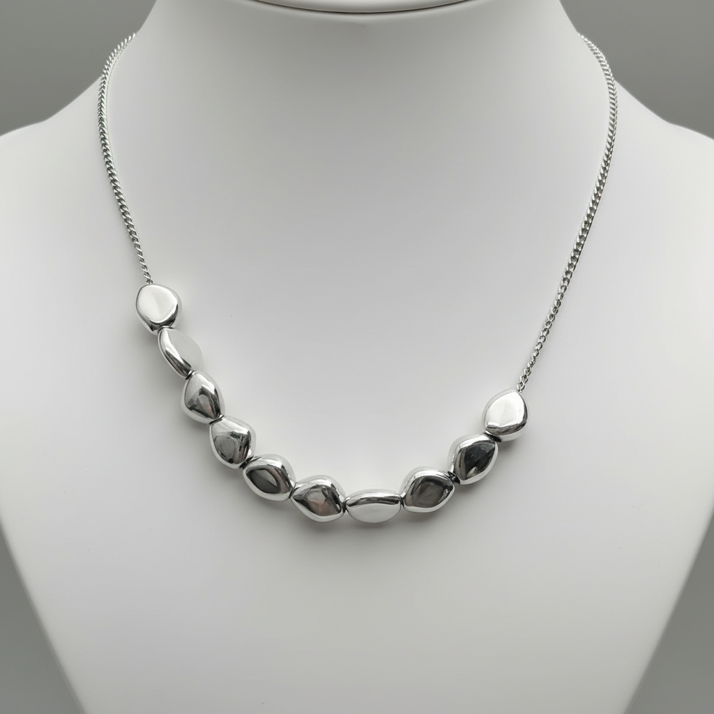 Collar de Plata 925 con piedras geométricas - Madona