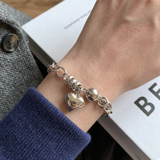 Pulsera de Plata 925 con colgante de corazón - Morgana