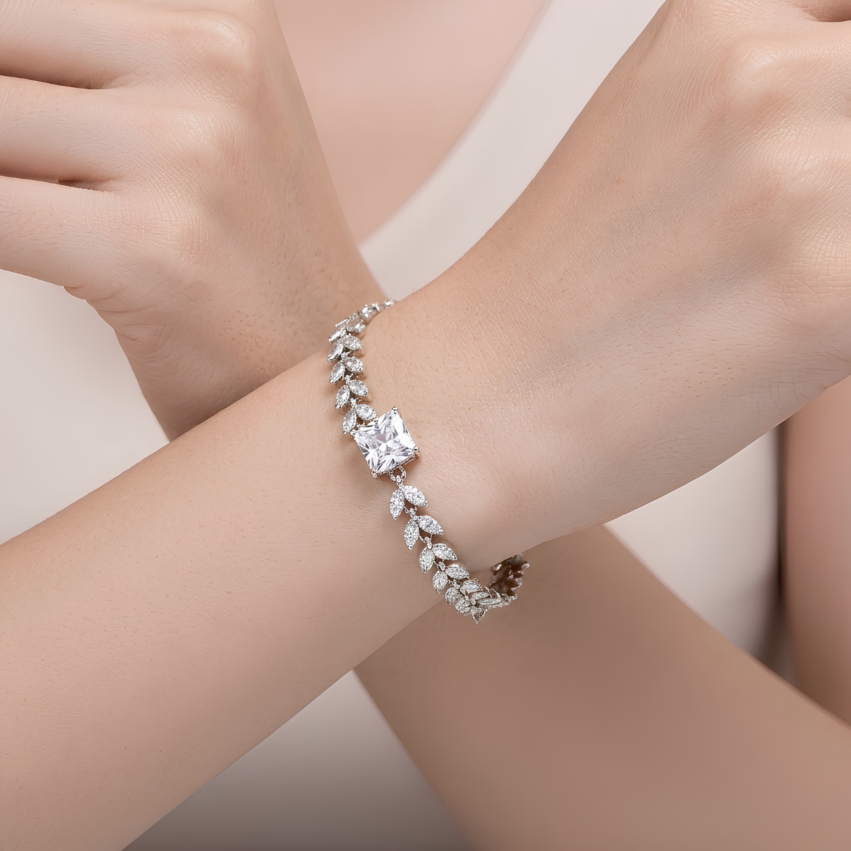 Pulsera de Plata 925 con piedra de circonita - Flora