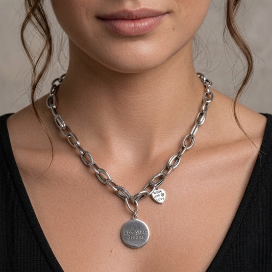 Collar de Plata 925 con colgantes - Eloa
