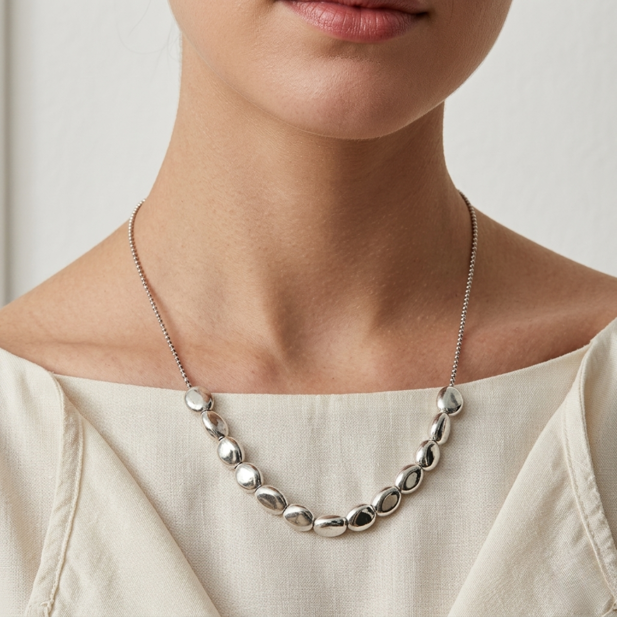 Collar de Plata 925 con piedras geométricas - Madona