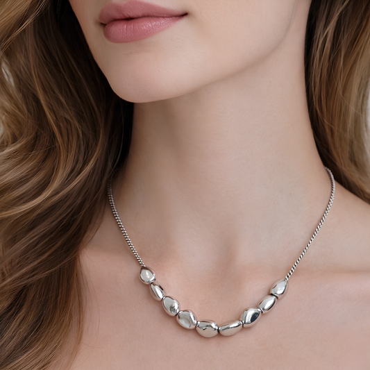 Collar de Plata 925 con piedras geométricas - Madona