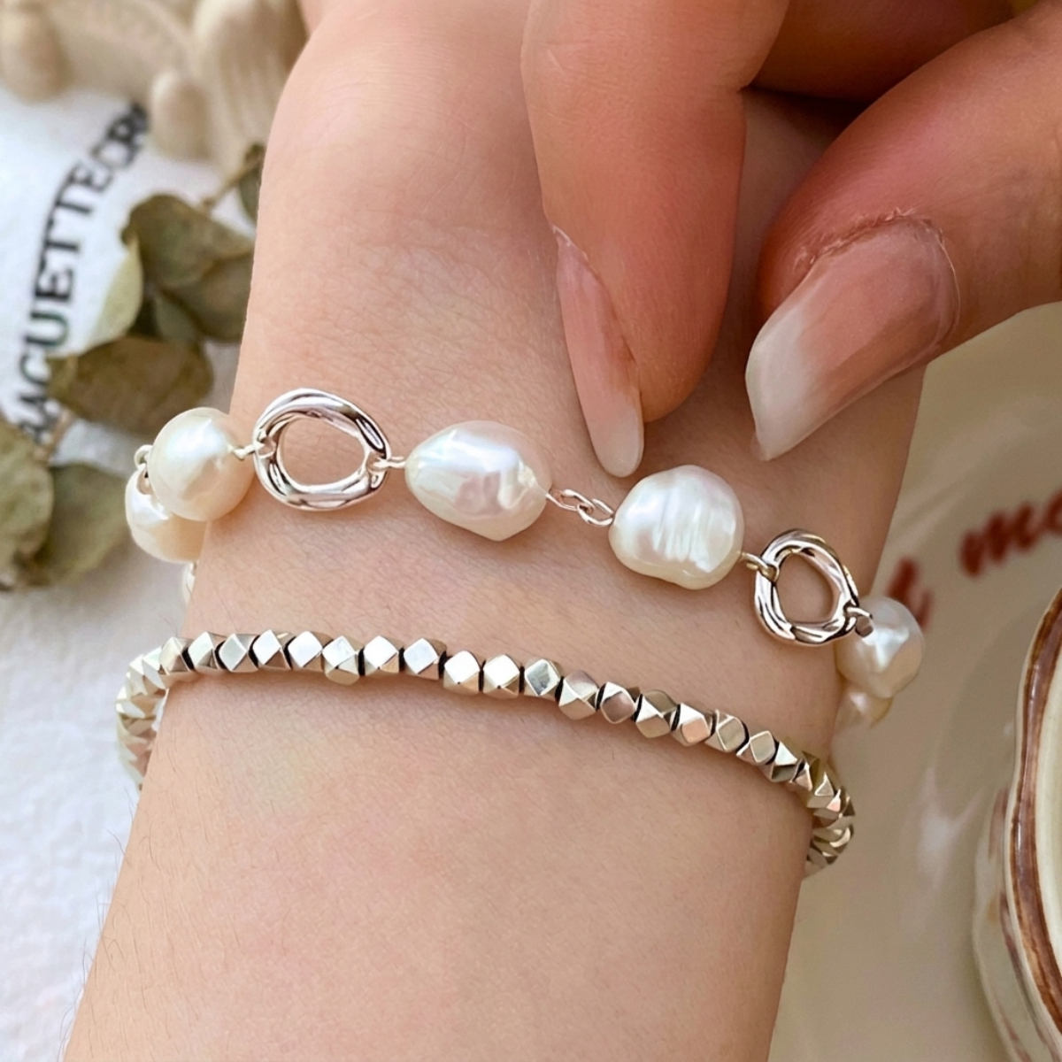 Pulsera de Plata 925 - Perlas
