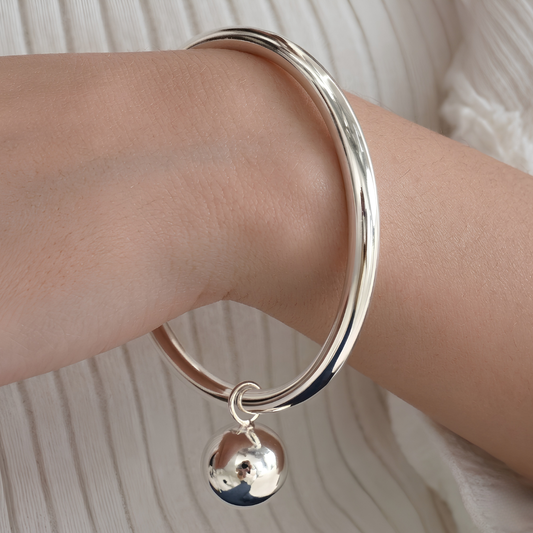 Pulsera de Plata 925 con colgante en forma de esfera - Karla