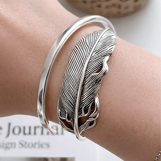 Pulsera de Plata 925 en forma de hojas - Follaje