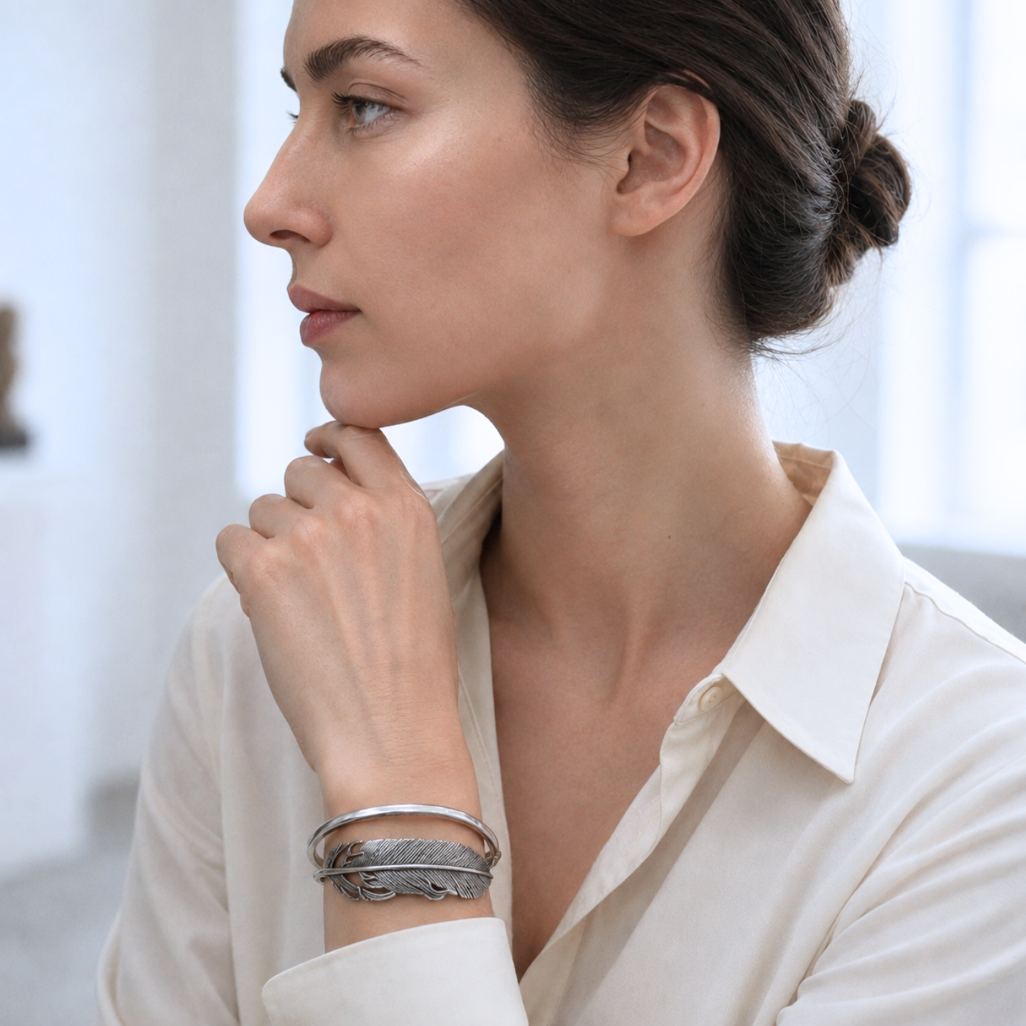 Pulsera de Plata 925 en forma de hojas - Follaje