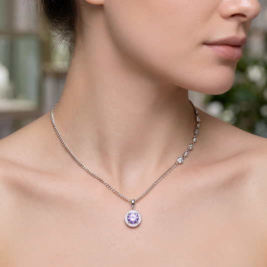 Collar de Plata 925 - Lila