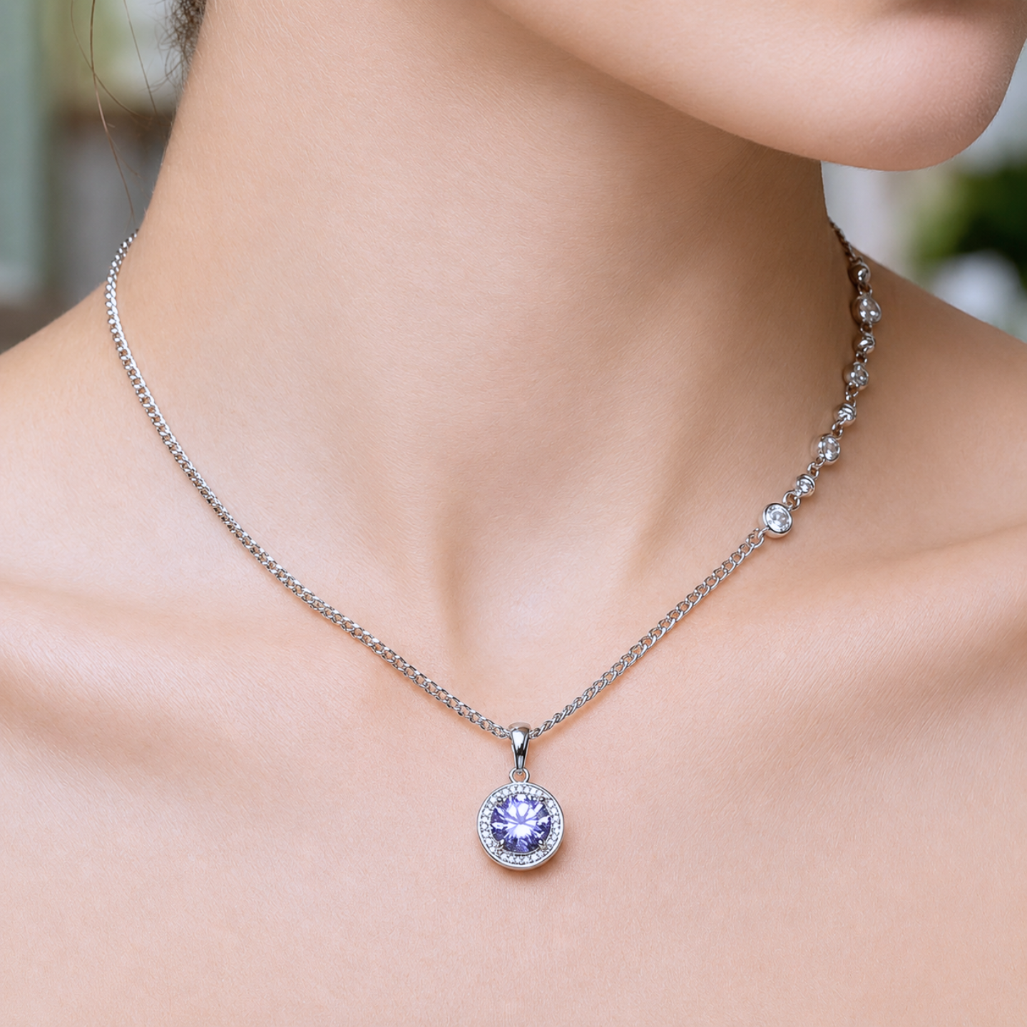 Collar de Plata 925 - Lila