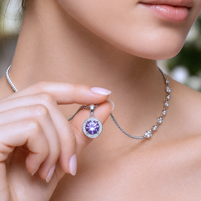 Collar de Plata 925 - Lila
