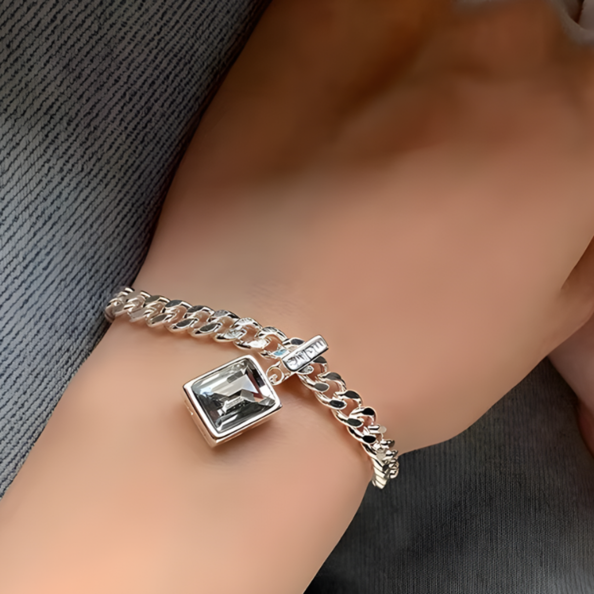 Pulsera de Plata 925 - Morganita