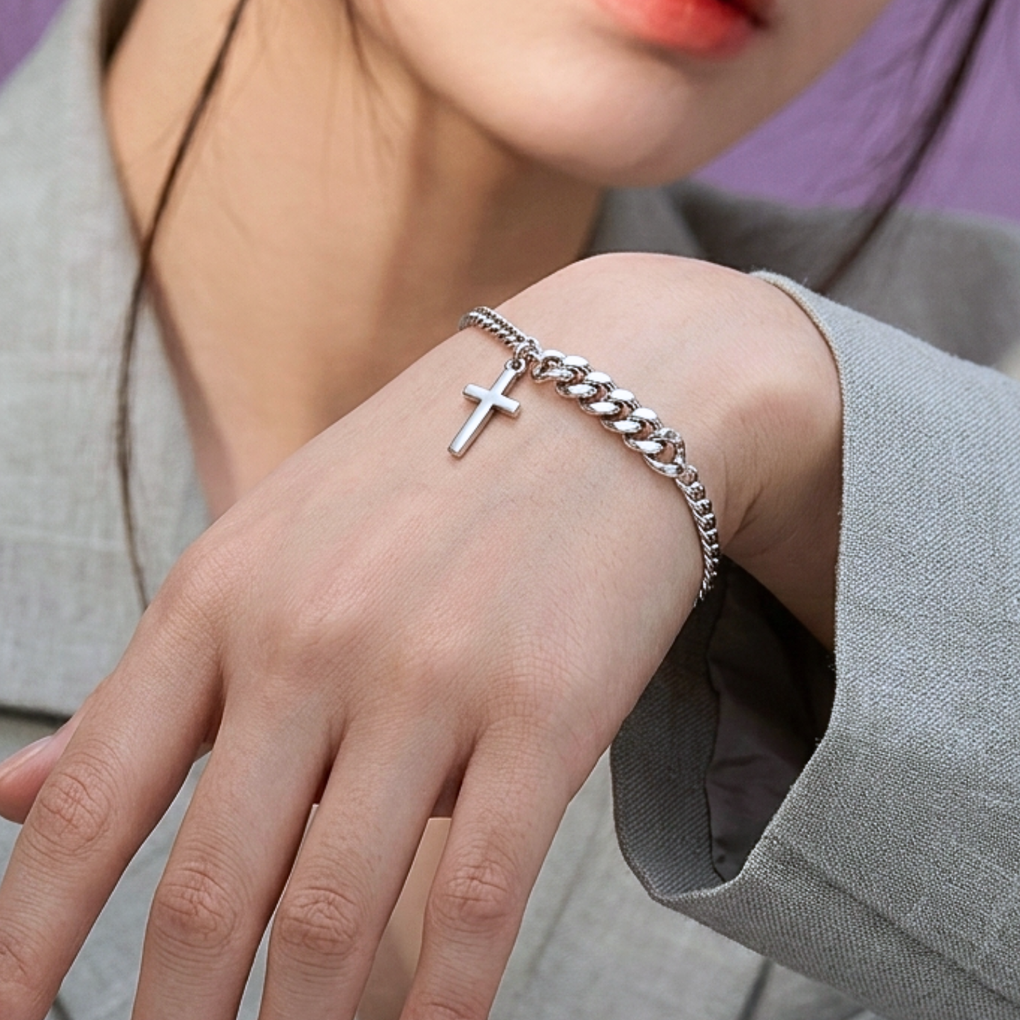 Pulsera de Plata 925 - La cruz