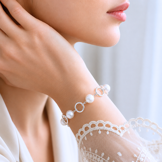 Pulsera de Plata 925 - Perlas