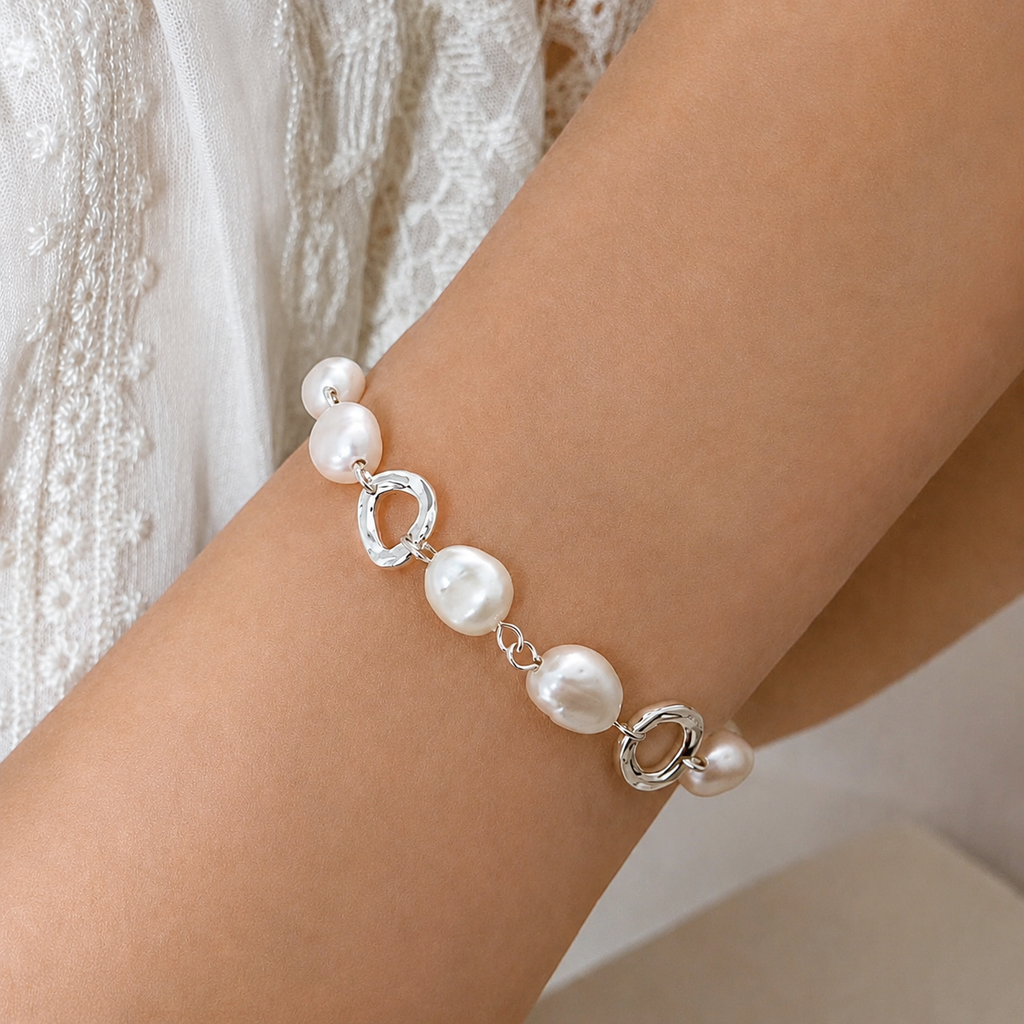 Pulsera de Plata 925 - Perlas