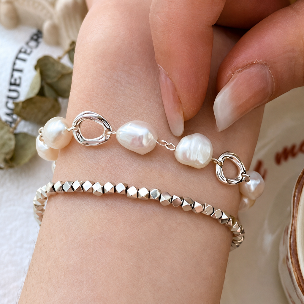 Pulsera de Plata 925 - Perlas