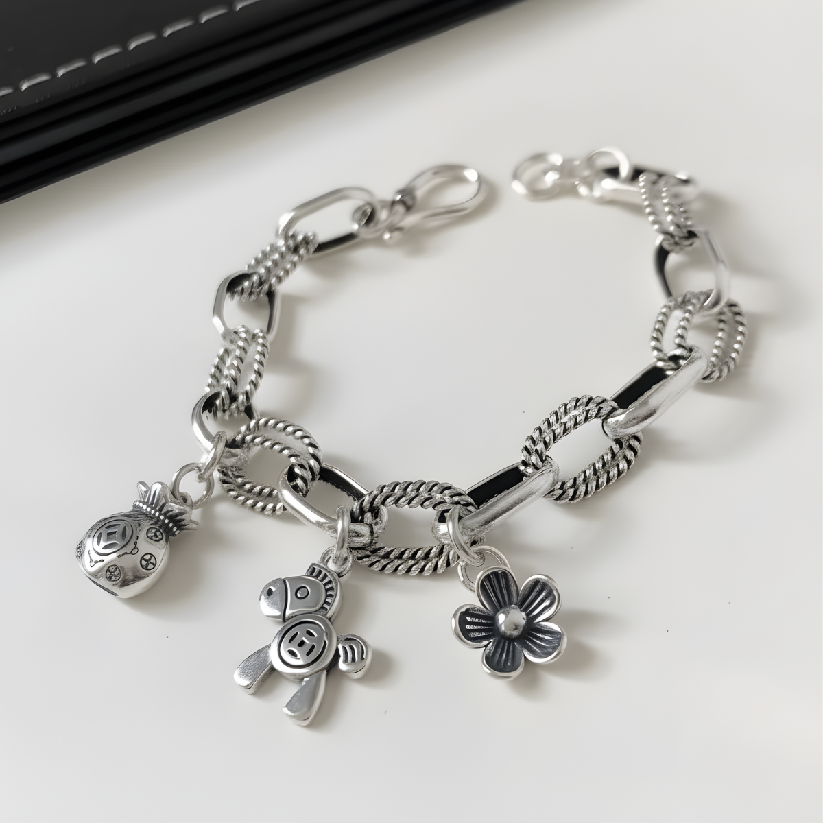 Pulsera de Plata 925 con colgantes - Acura
