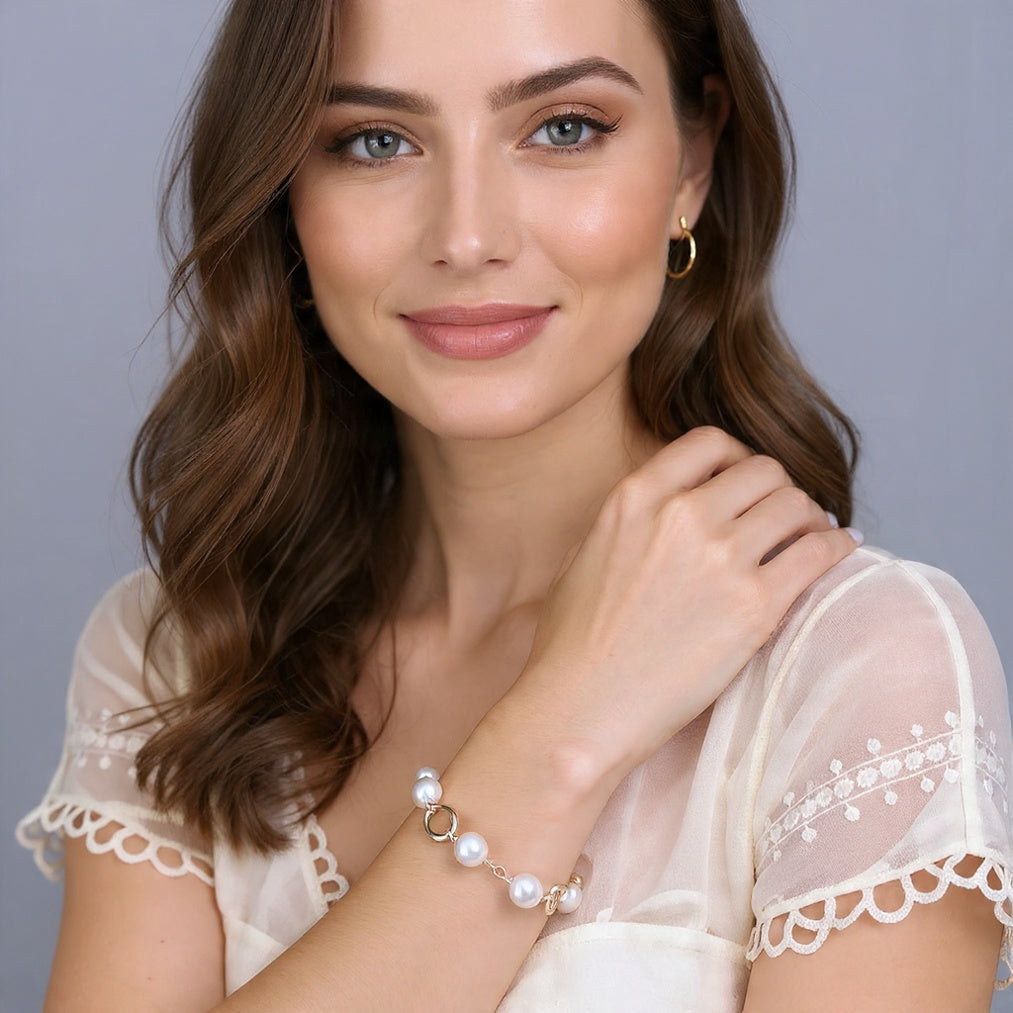 Pulsera de Plata 925 con perlas esféricas - Perlas