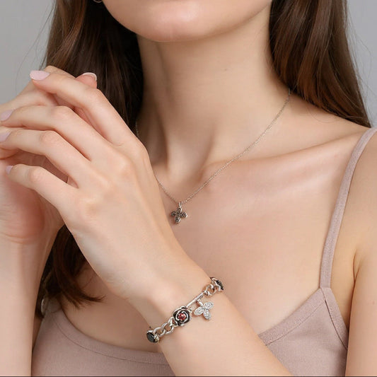 Pulsera de Plata 925 con colgantes - Julia