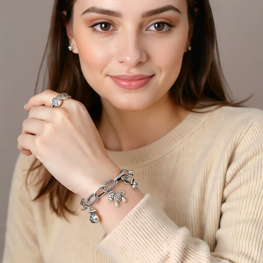 Pulsera de Plata 925 con colgantes - Acura